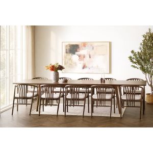 House Nordic Darwin Dining table, oak veneer, brown, incl. two extension plates 100x240-290-340x75 cm 