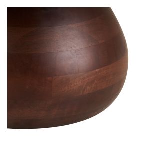 House Nordic Heide Coffee table, mango wood/marble, dark brown/white ø70x35 cm