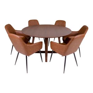House Nordic Dining table, walnut veneer Ø137x76 cm