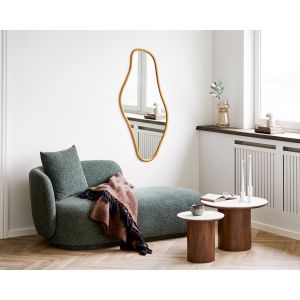 House Nordic Coffee table, ceramic table top/walnut veneer, white/dark brown ø60x42 cm