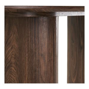 House Nordic Delphi Table Dining table, ceramic table top, travertine/dark brown