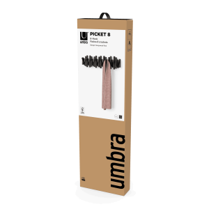 UMBRA PICKET 8 RAIL HOOK BLACK