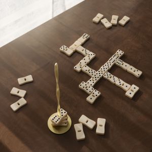 Игра домино UMBRA SPINTILE с пропелер ефект и стойка, златен
