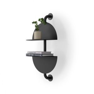 UMBRA SOLIS ADJUSTABLE 2 SHELF BLACK