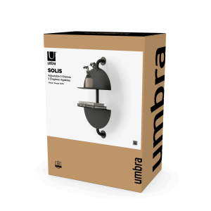 UMBRA SOLIS ADJUSTABLE 2 SHELF BLACK