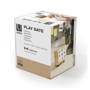 Настолен вечен календар UMBRA PLAY DATE, натурален