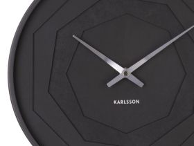 Karlsson Layered Origami Стенен часовник, черен