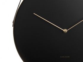 Karlsson Belt Стенен часовник, черен