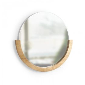 UMBRA MIRA Стенно огледало с дървена рамка 56см, натурален