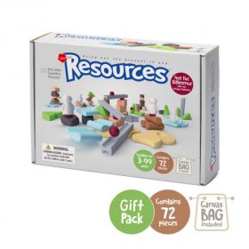 TAKSA TOYS Resources® Детски комплект за игра и обучение, подаръчна опаковка 72 части