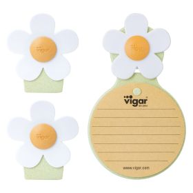 VIGAR FLORGANIC  Комплект поставка за бележки и 2 бр. магнитни клипса, бял